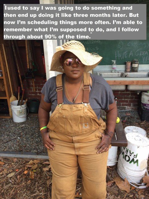 Intern E'nera at the WOW Produce Farm 